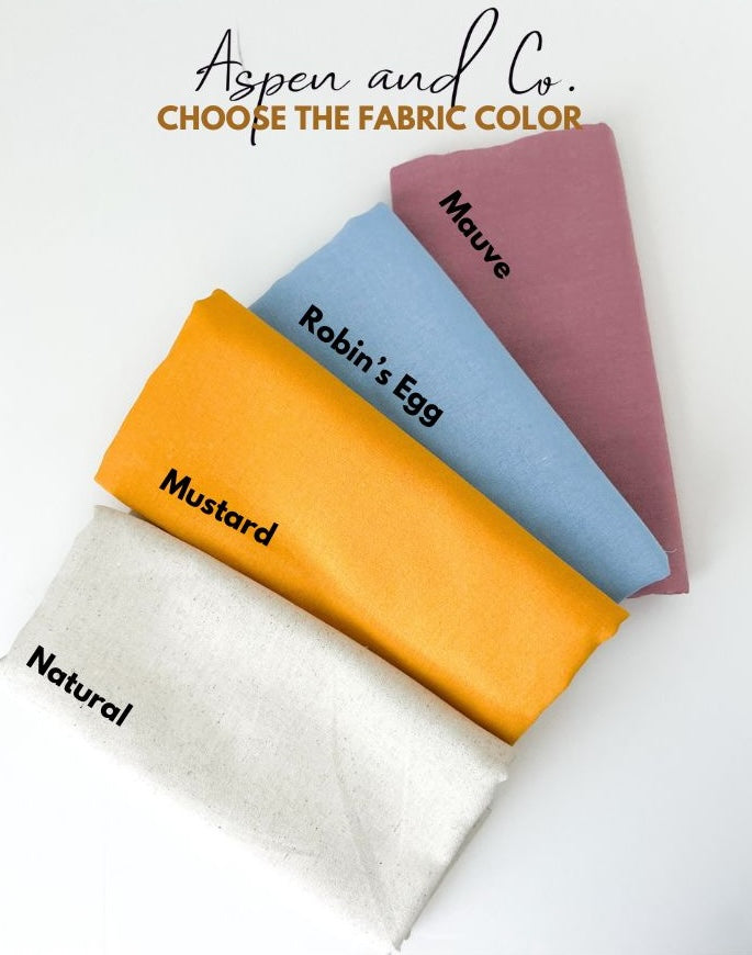 Aspen and Co embroidered dog bandanas linen fabric color options showcasing a variety of soft, natural hues for stylish pet accessories.