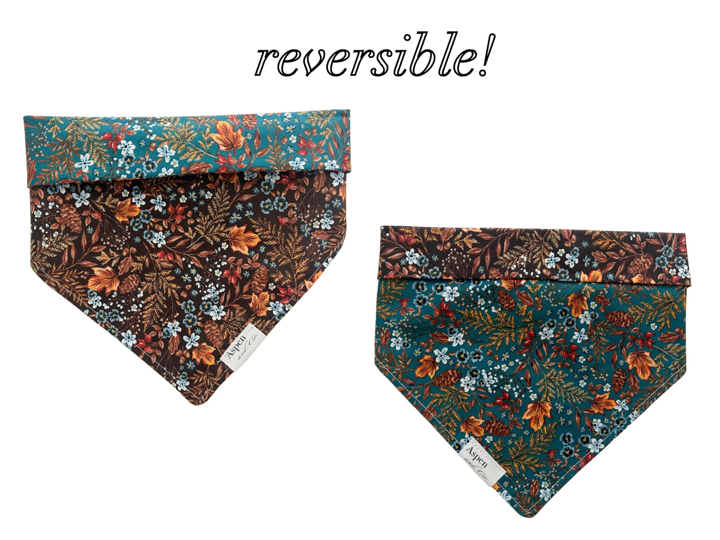 Autumn - Reversible Dog Bandana - Fall Collection