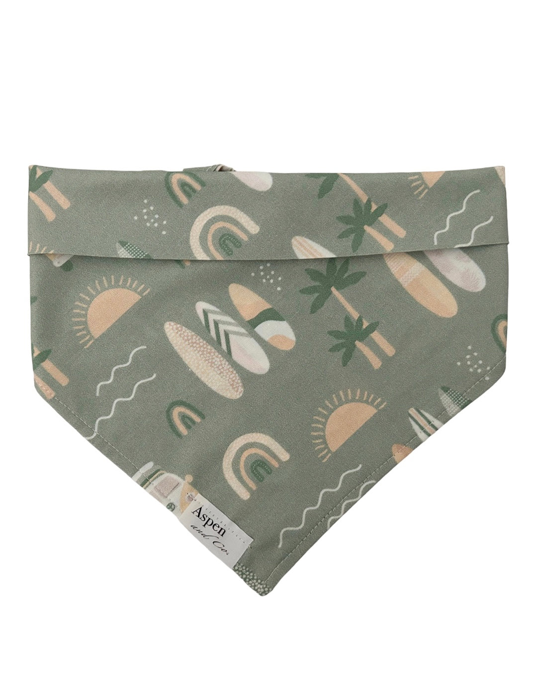 Boho Beach Dog Bandana (Green)- Summer Collection