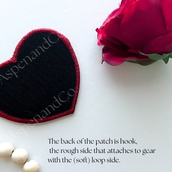 Back of heart shaped dog patch