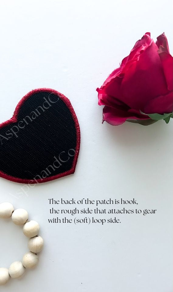 Back of heart shaped dog patch