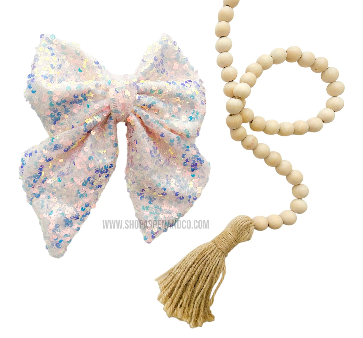 Fluffy Dog Collar Bow Tie - Sparkle (Sequins)