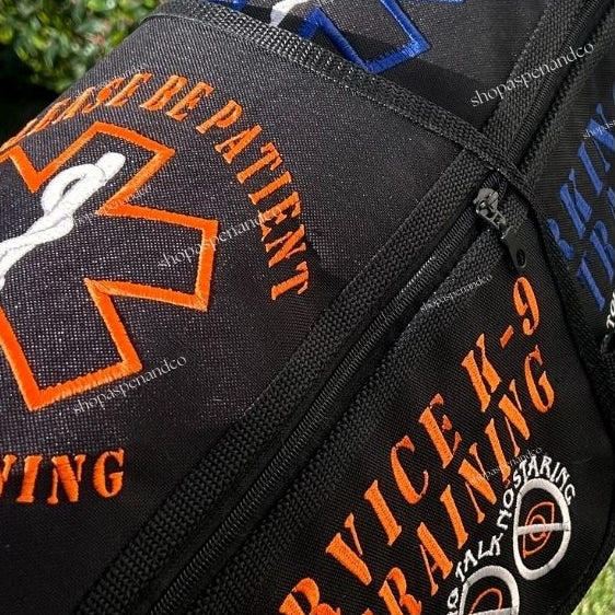 Service dog in training tactical vest with zippered pockets by Aspen and Co