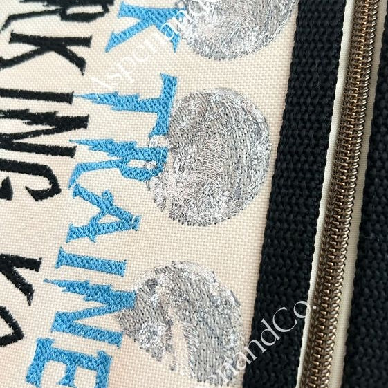 Close up of working k9 dog vest side panel with zipper