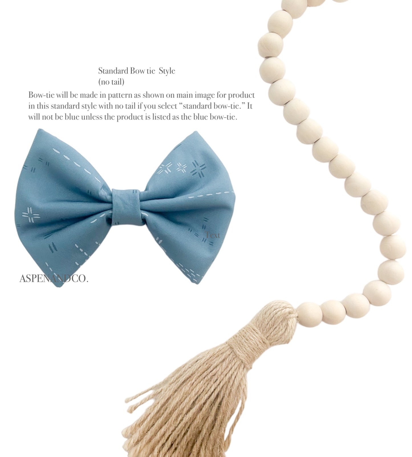 Fluffy Dog Collar Bow Tie -St. Lucia