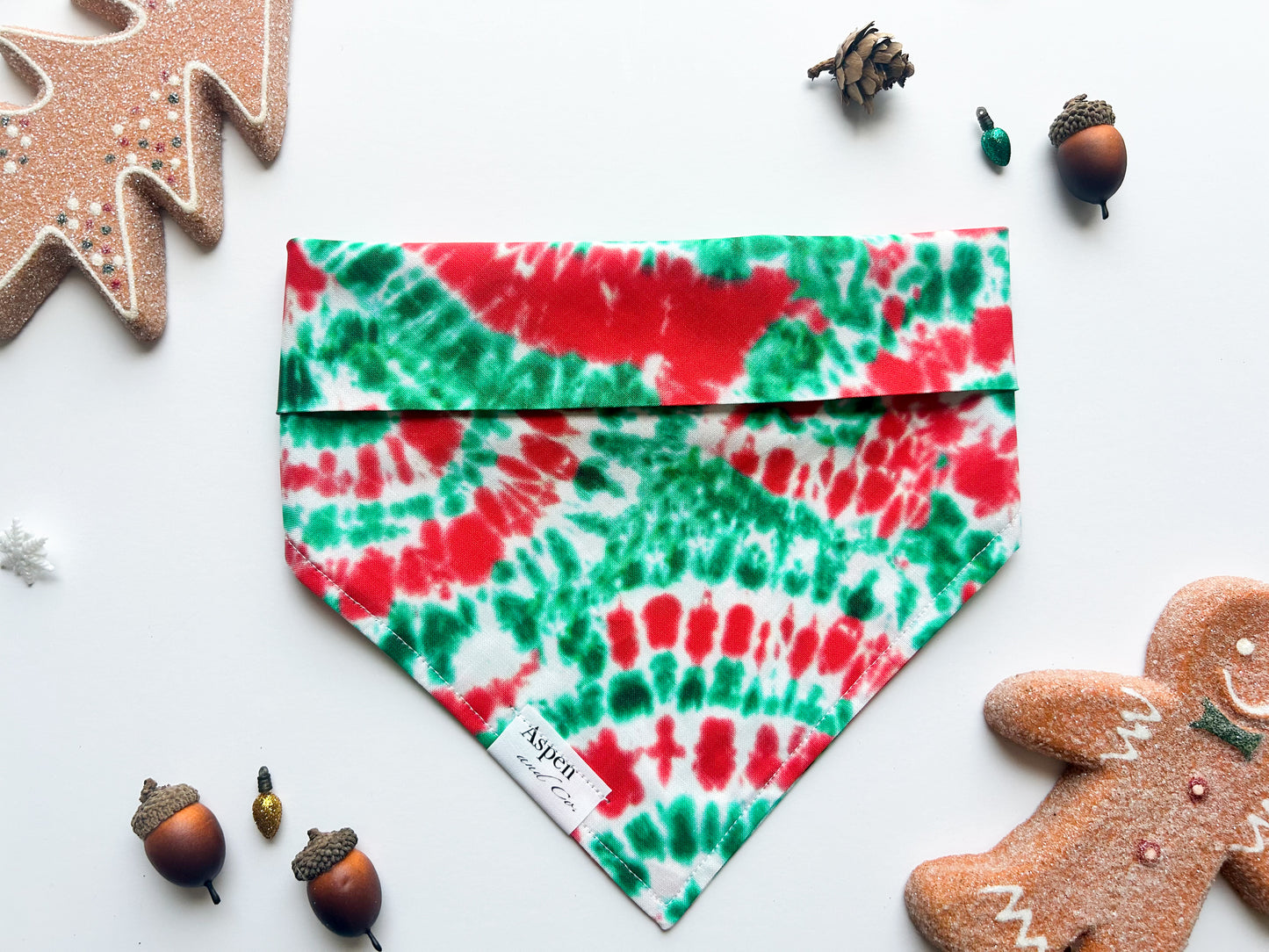 Tie Dye Christmas - Holiday Dog Bandana