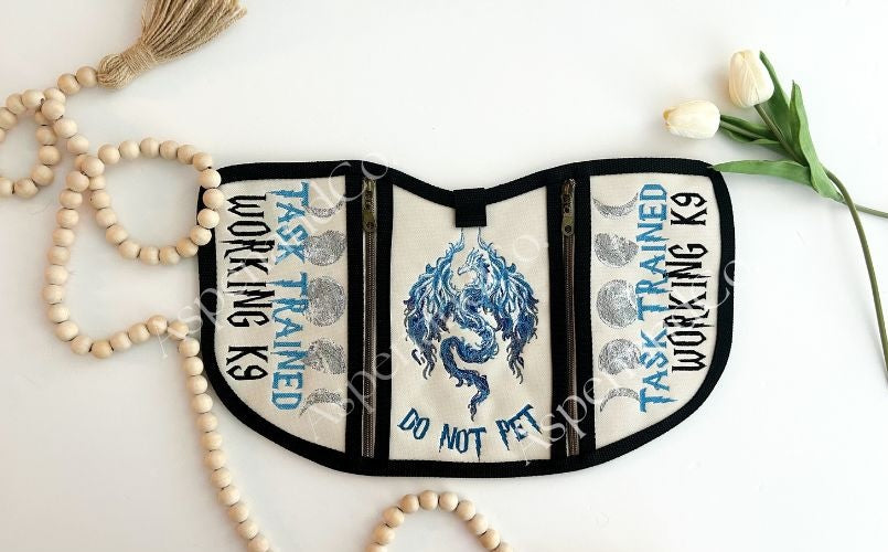 Service Dog vest with dragon and moons