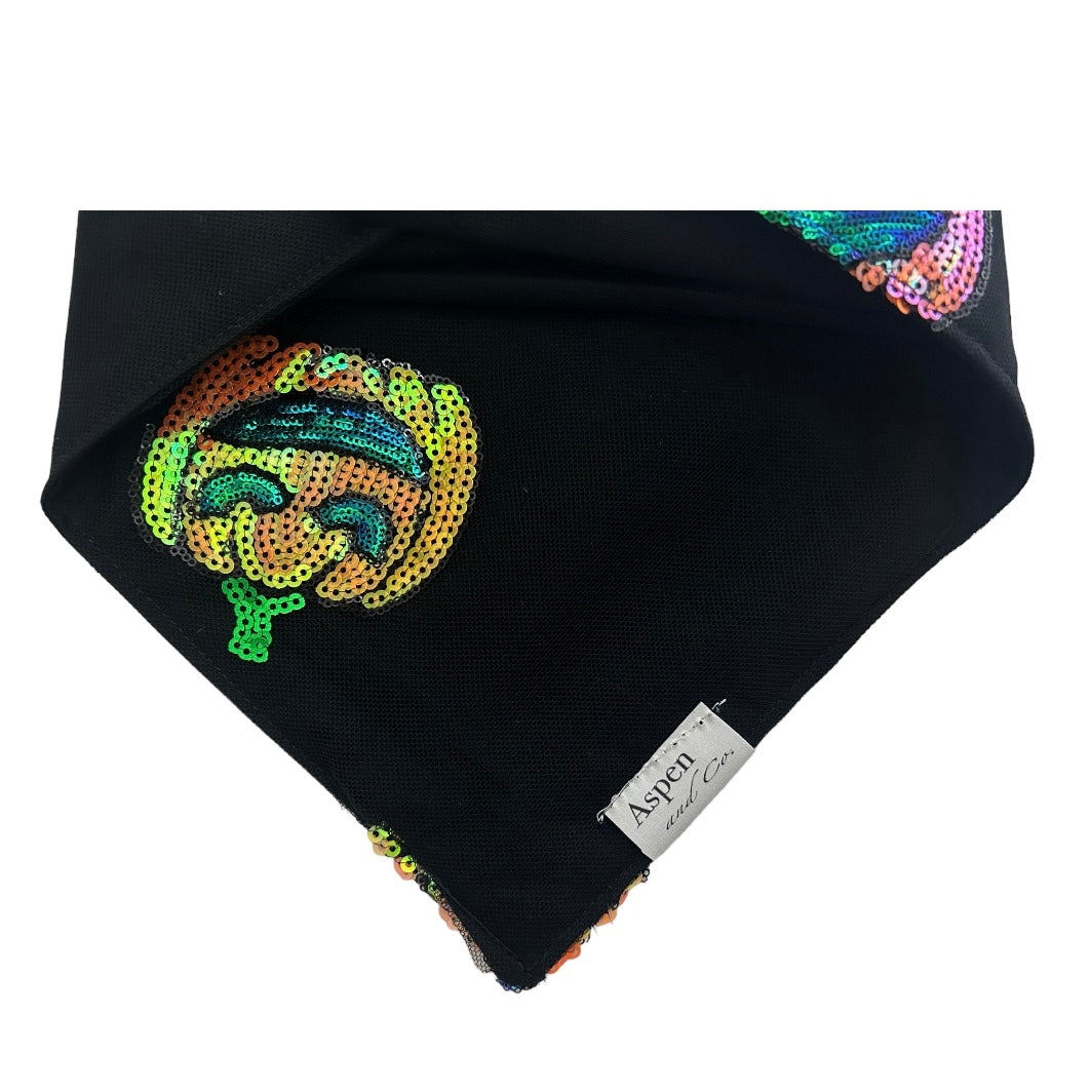 Embroidered Jack o'Lantern- Halloween Dog Bandana