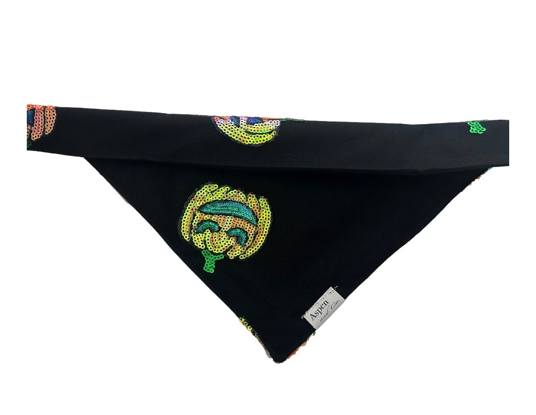 Embroidered Jack o'Lantern- Halloween Dog Bandana