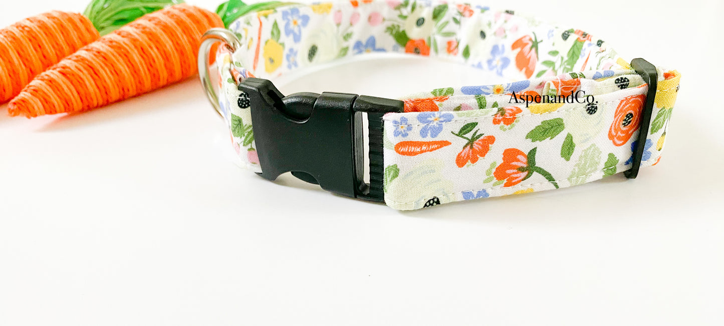 Spring Dog Collar- Spring Garden (Everyday Collar)