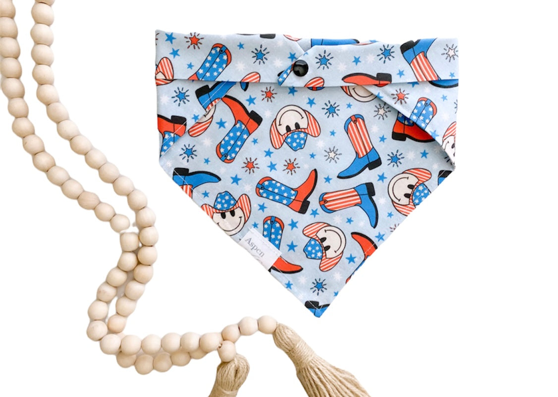 Dog Bandana - Cowboy USA (4th of July Bandana)