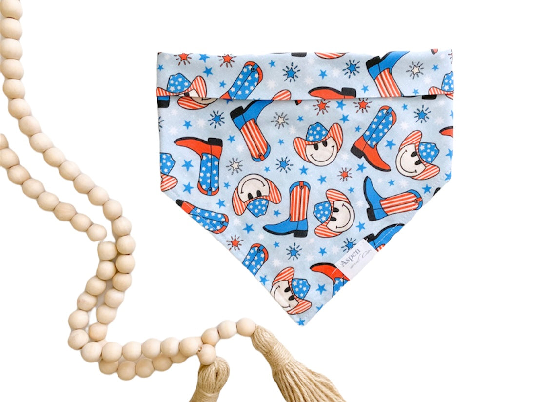 Dog Bandana - Cowboy USA (4th of July Bandana)