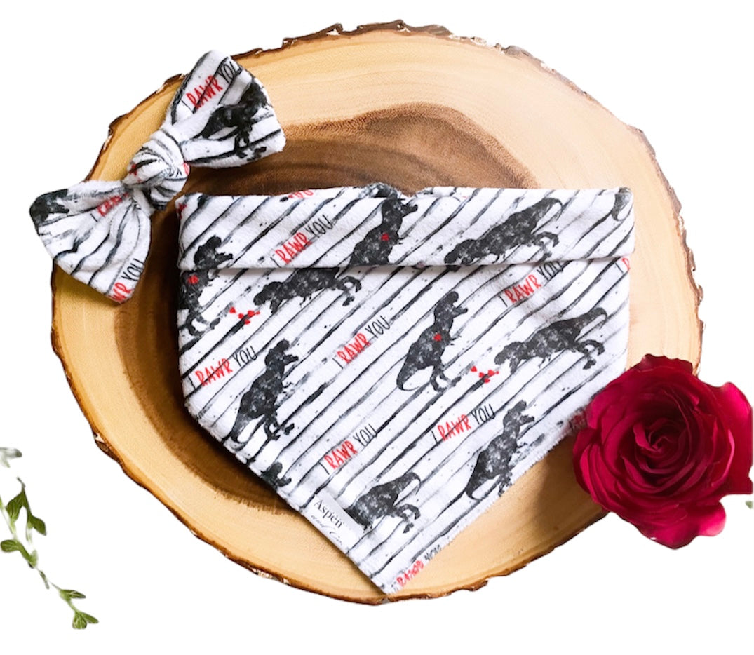 Dog Bandana - I Rawr You