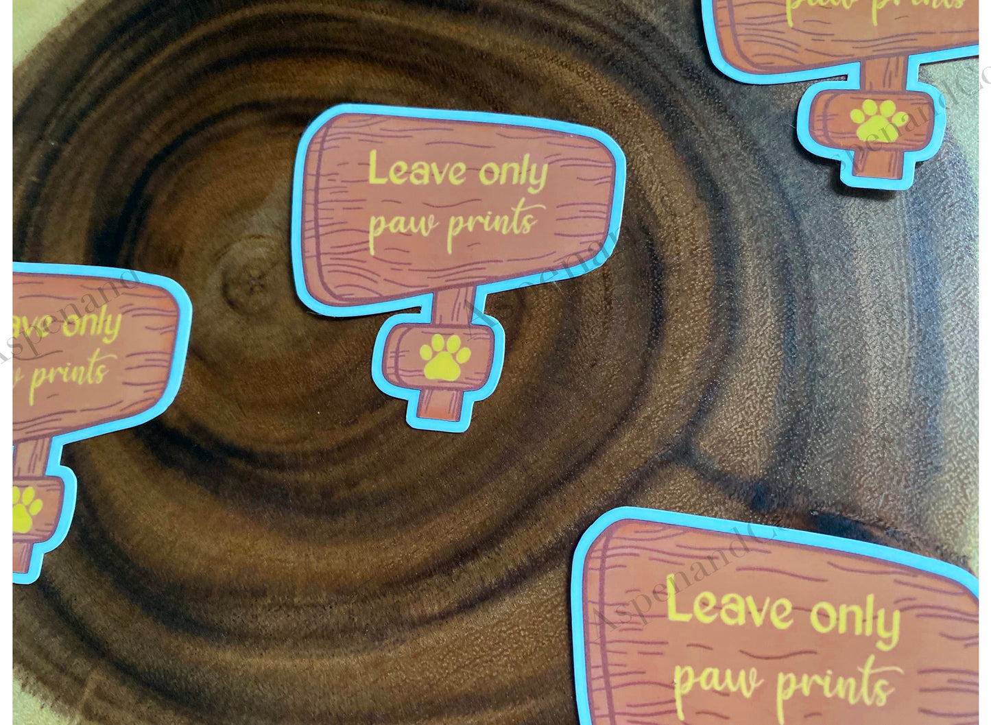 NEW Leave Only Paw Prints Sticker