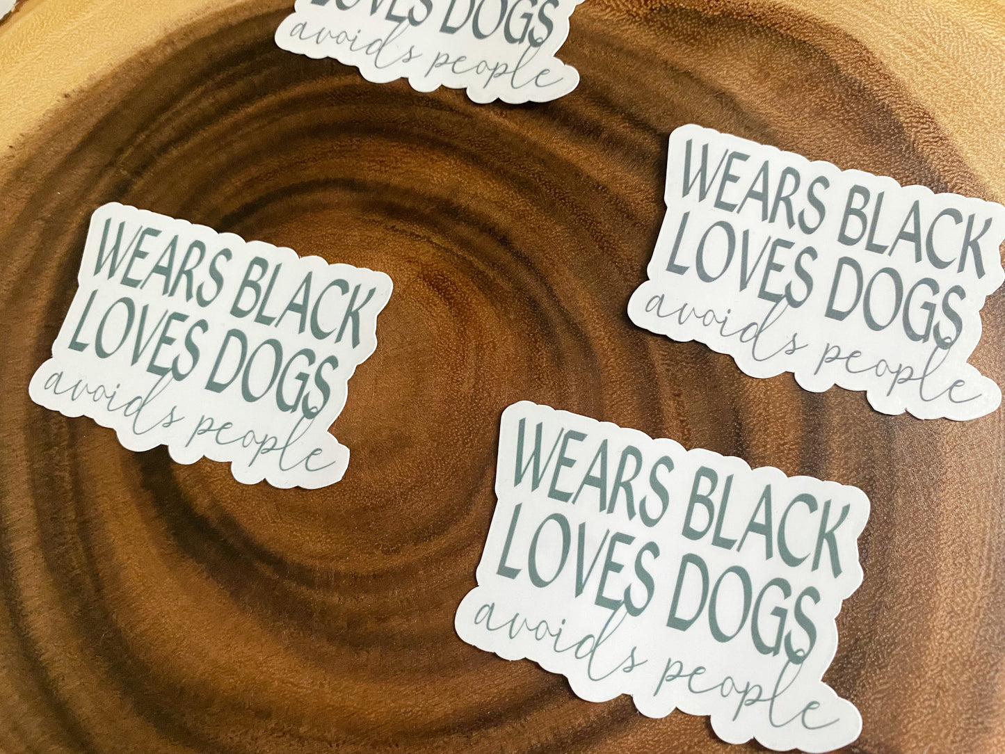 NEW Loves Dogs Avoids People Sticker