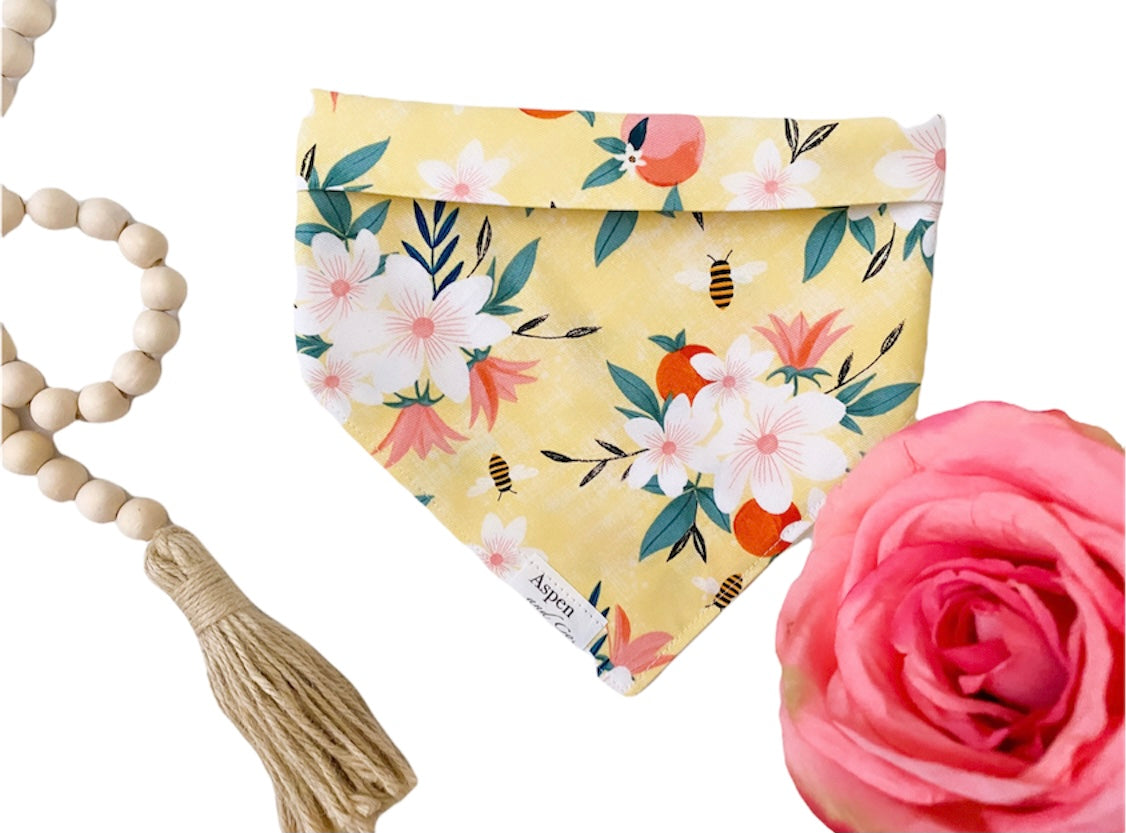 Spring Dog Bandana - Peach Blossom (Peaches)