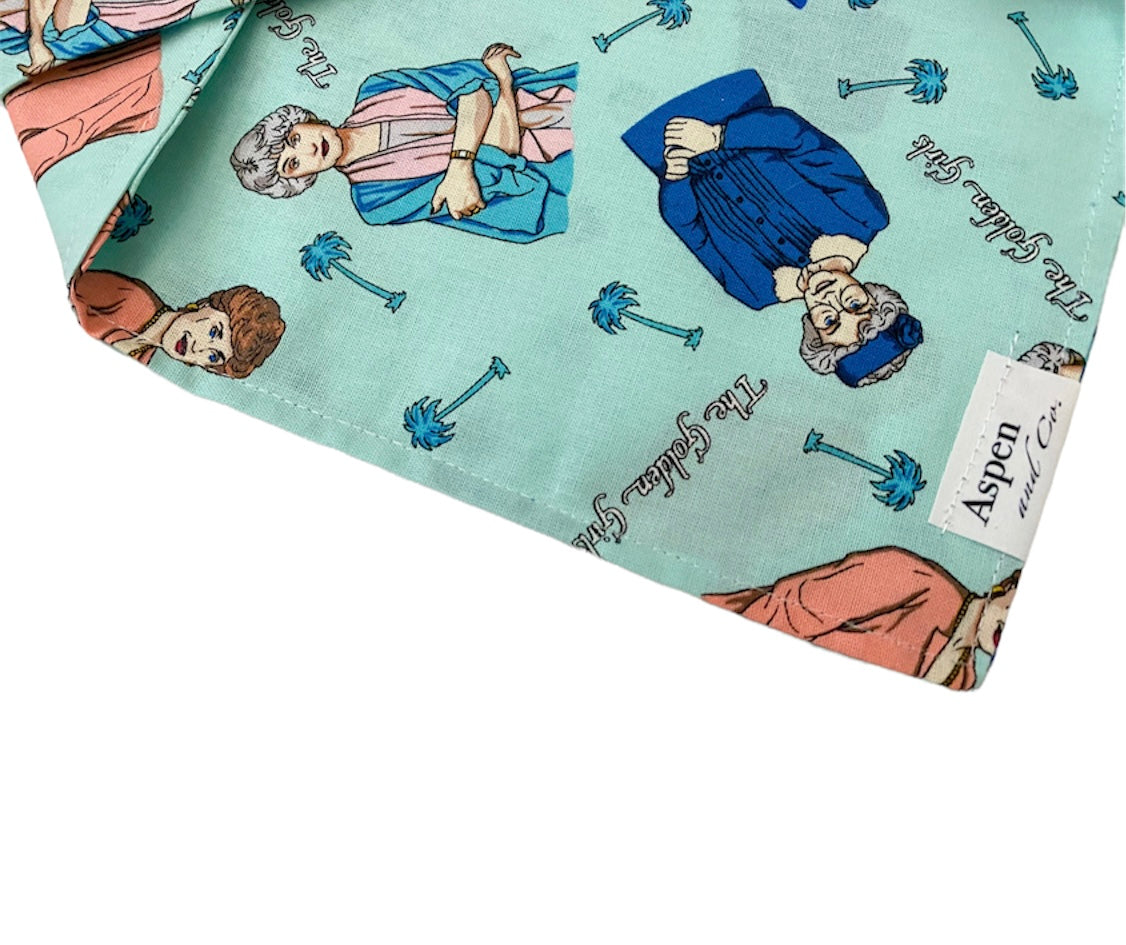 Shady Pines Dog Bandana - Tie/Snap on