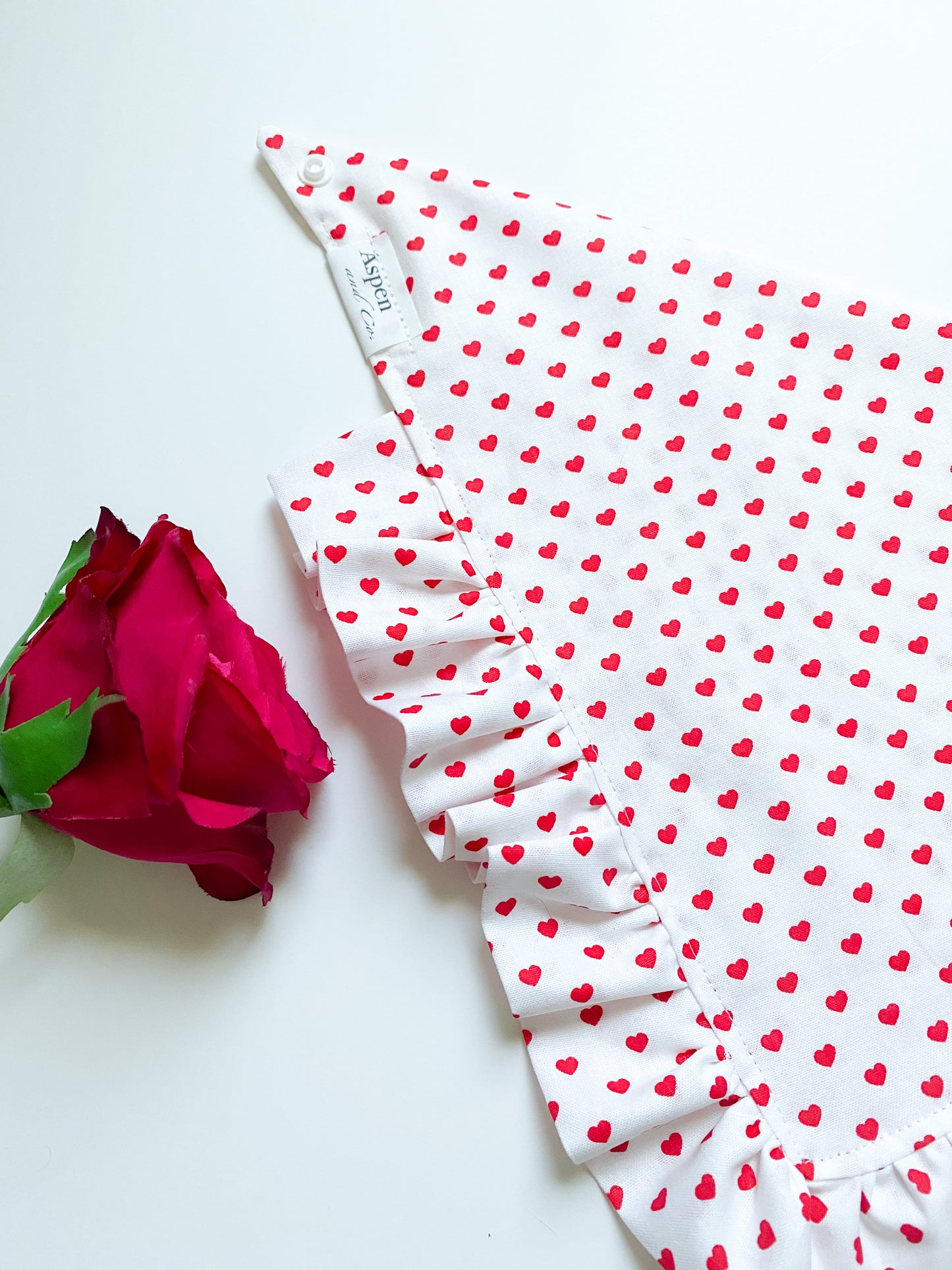 Ruffled Sweetheart Dog Bandana (white)