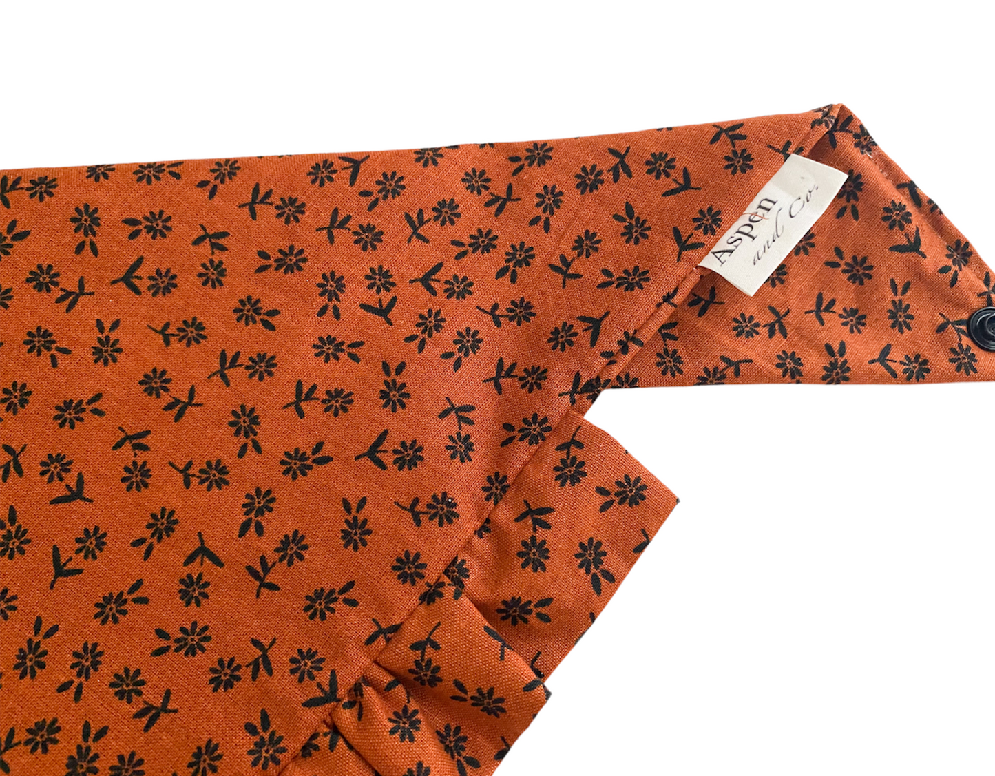Rust Florals with Ruffles - Fall Dog Bandana