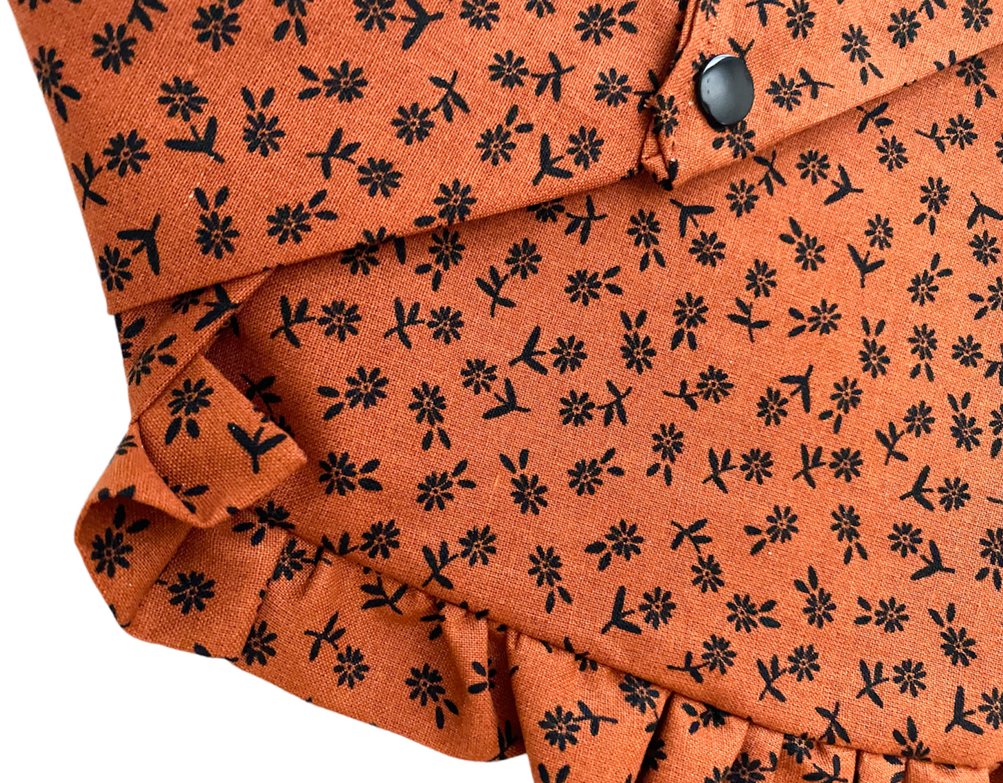 Rust Florals with Ruffles - Fall Dog Bandana