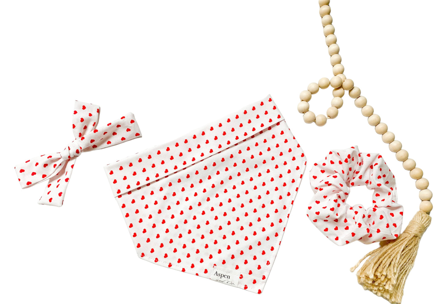Dog Bandana - Sweetheart ( white)