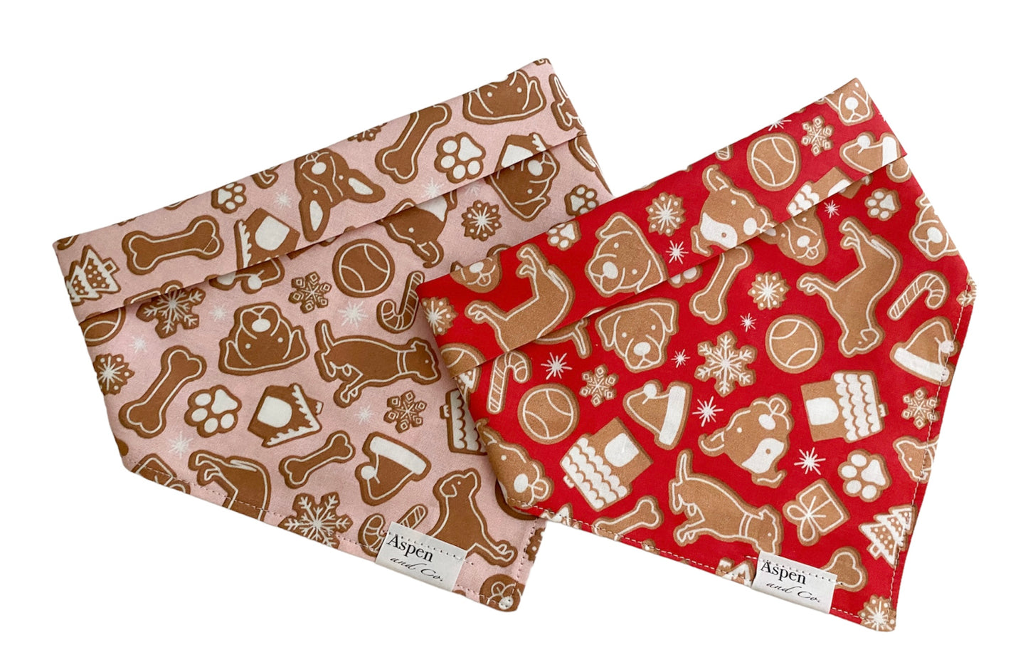 Gingerbread Cookies (you choose color) - Holiday Dog Bandana