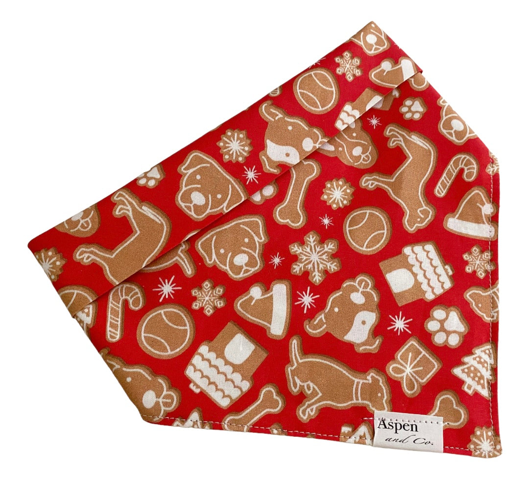 Gingerbread Cookies (you choose color) - Holiday Dog Bandana