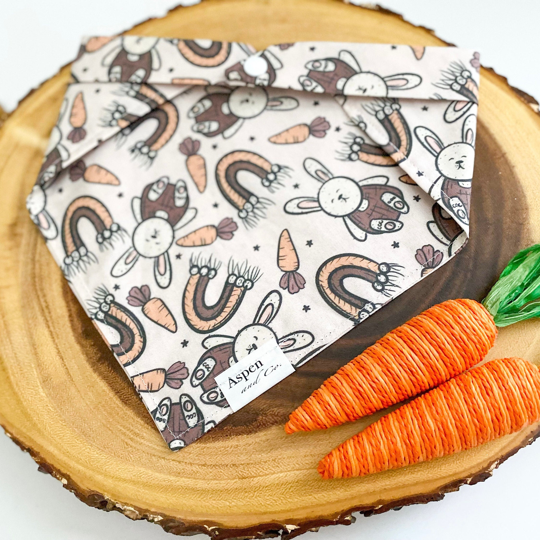 snap on dog bandana, personalized dog bandana, custom dog bandana, easter dog bandana, snap on dog bandana