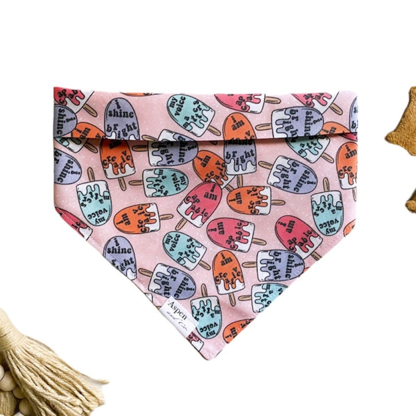 Mental Health Dog Bandana - Positive Pops - Popsicles Dog Bandana, Mental Health Shirt, Mental Health Matters, Dog Lover Gift