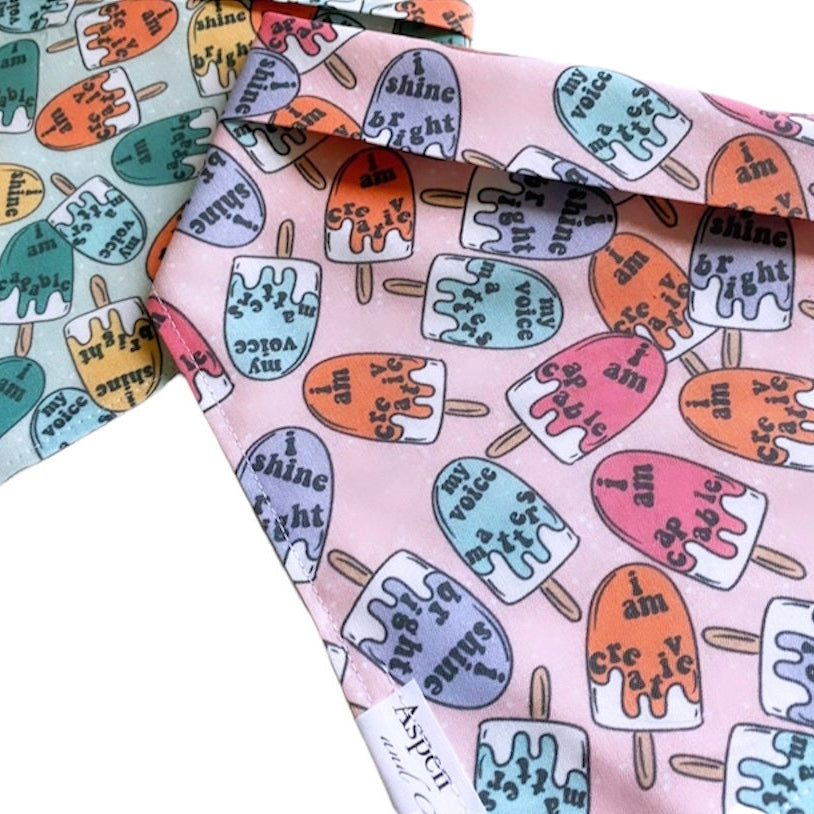 Mental Health Dog Bandana - Positive Pops - Popsicles Dog Bandana, Mental Health Shirt, Mental Health Matters, Dog Lover Gift