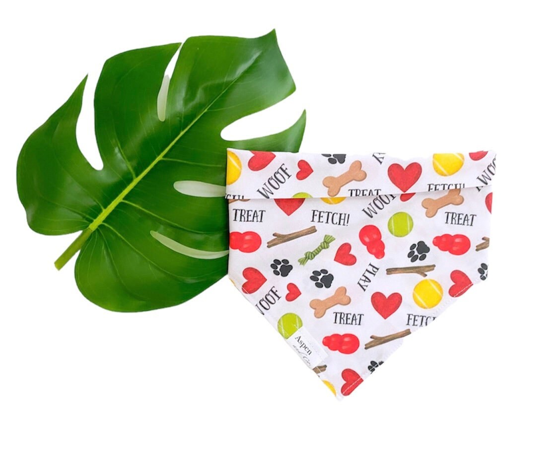 Dog Bandana - Dog Life - Puppy Bandana, Funny Dog Bandana, Fetch and Sticks Bandana, Dog Enrichment, Dog Accessories, Dog Gift