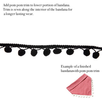 Dog Bandana- Sweetheart (black-with or without trim)
