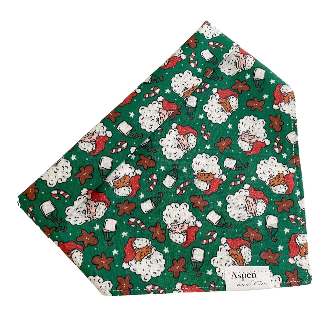 Saint Nick ( Green or Pink ) Holiday Dog Bandana