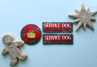 Holographic Christmas dog patch set with Service Dog and Give the Gift of Space patches