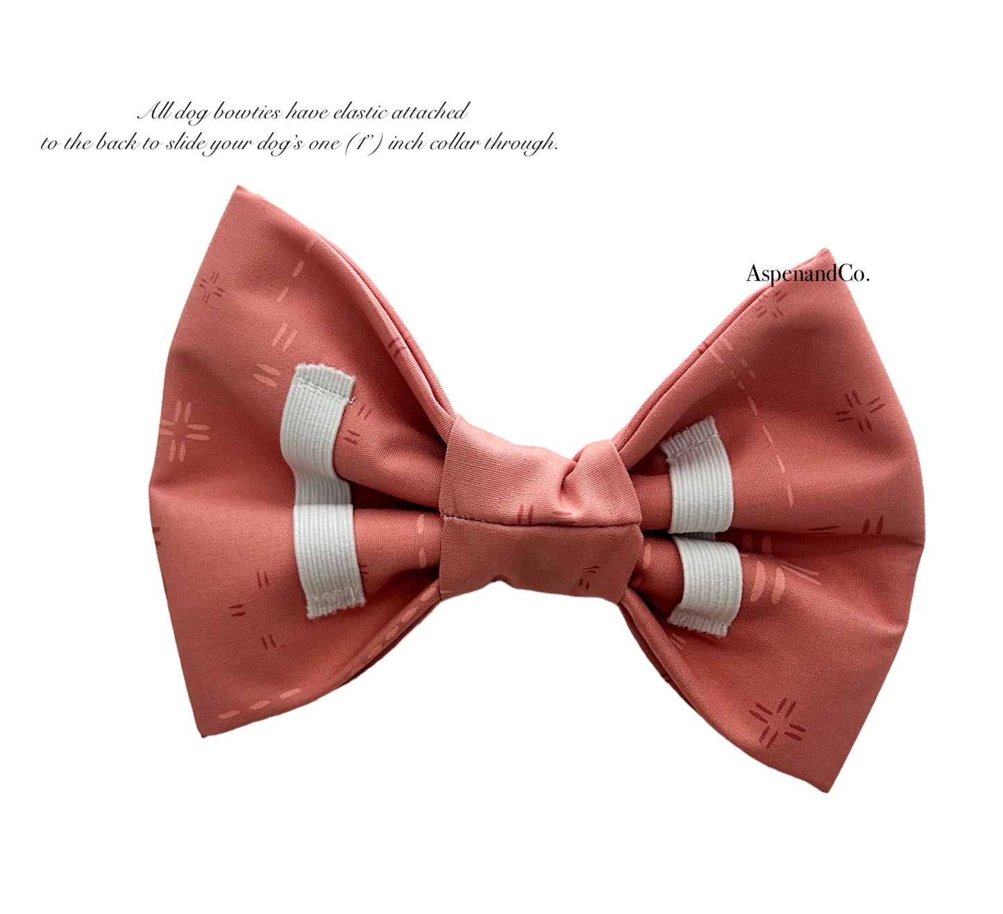 Fluffy Dog Collar Bow Tie - Pink