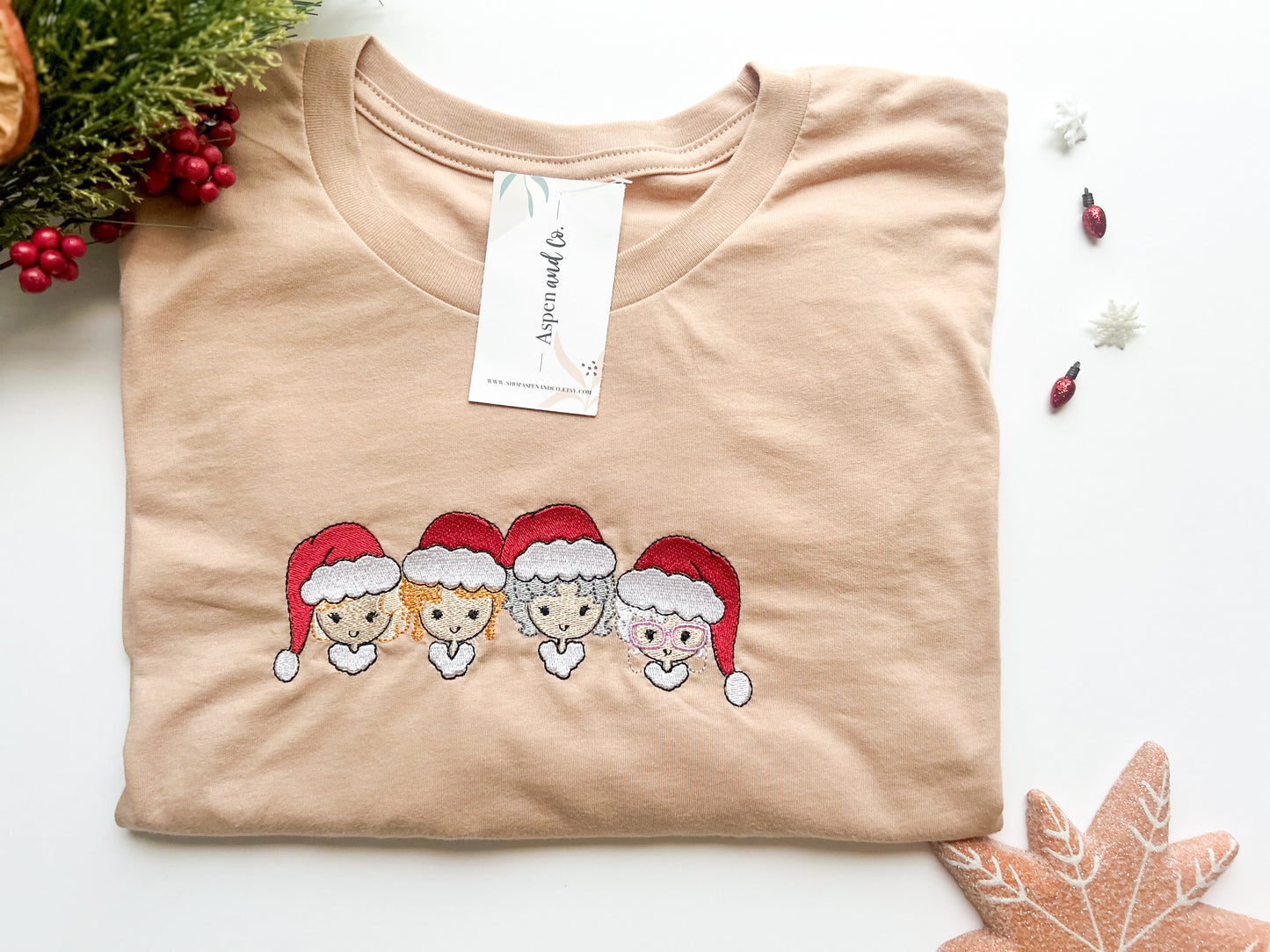 Miami Christmas - Christmas Embroidered Crew Neck (Golden Girls Inspired)