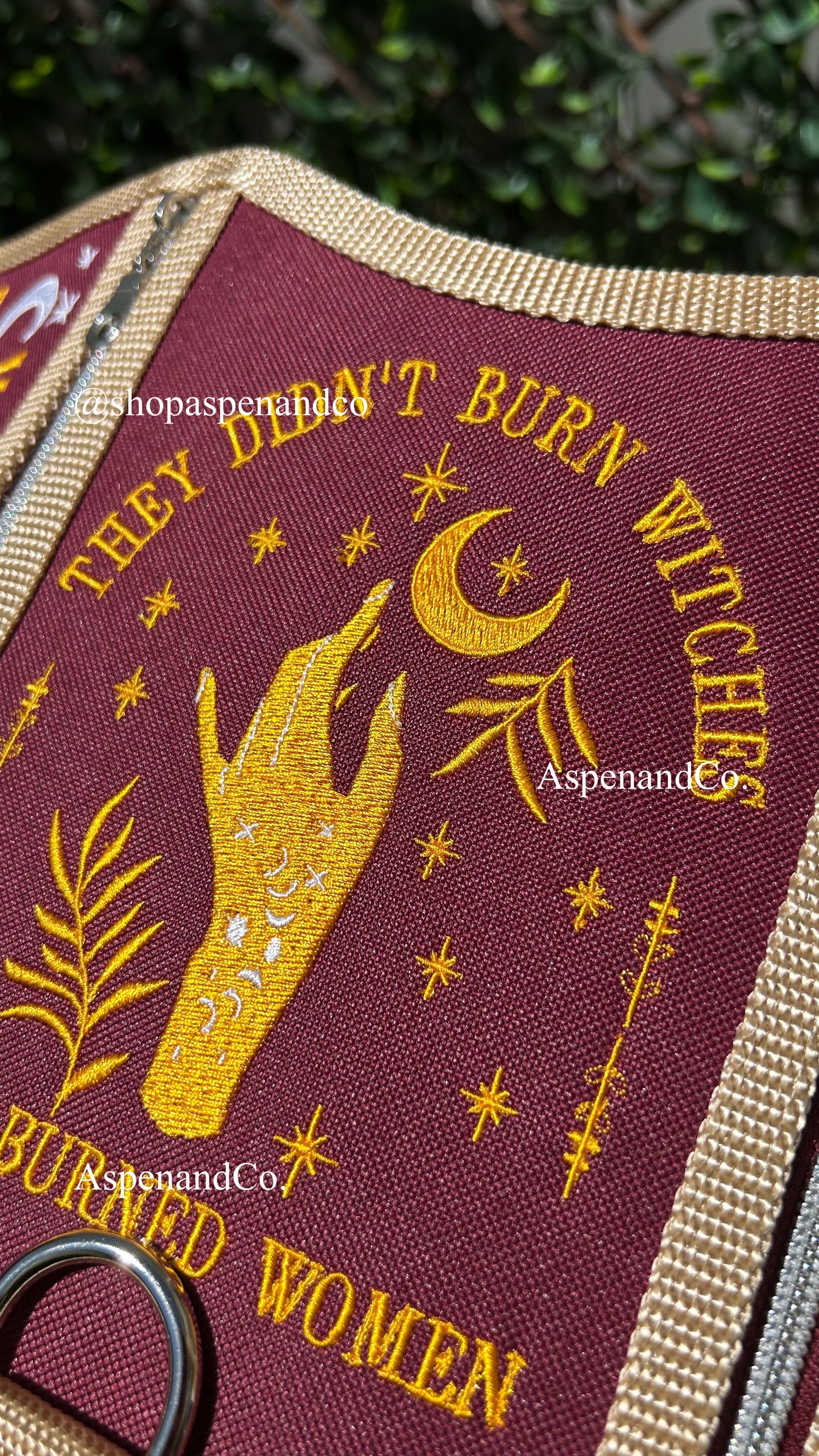 Center service dog vest panel Aspen and Co