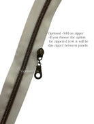 option zipper add on shown