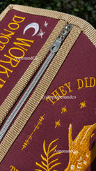 Burgundy zippered service dog vest 
