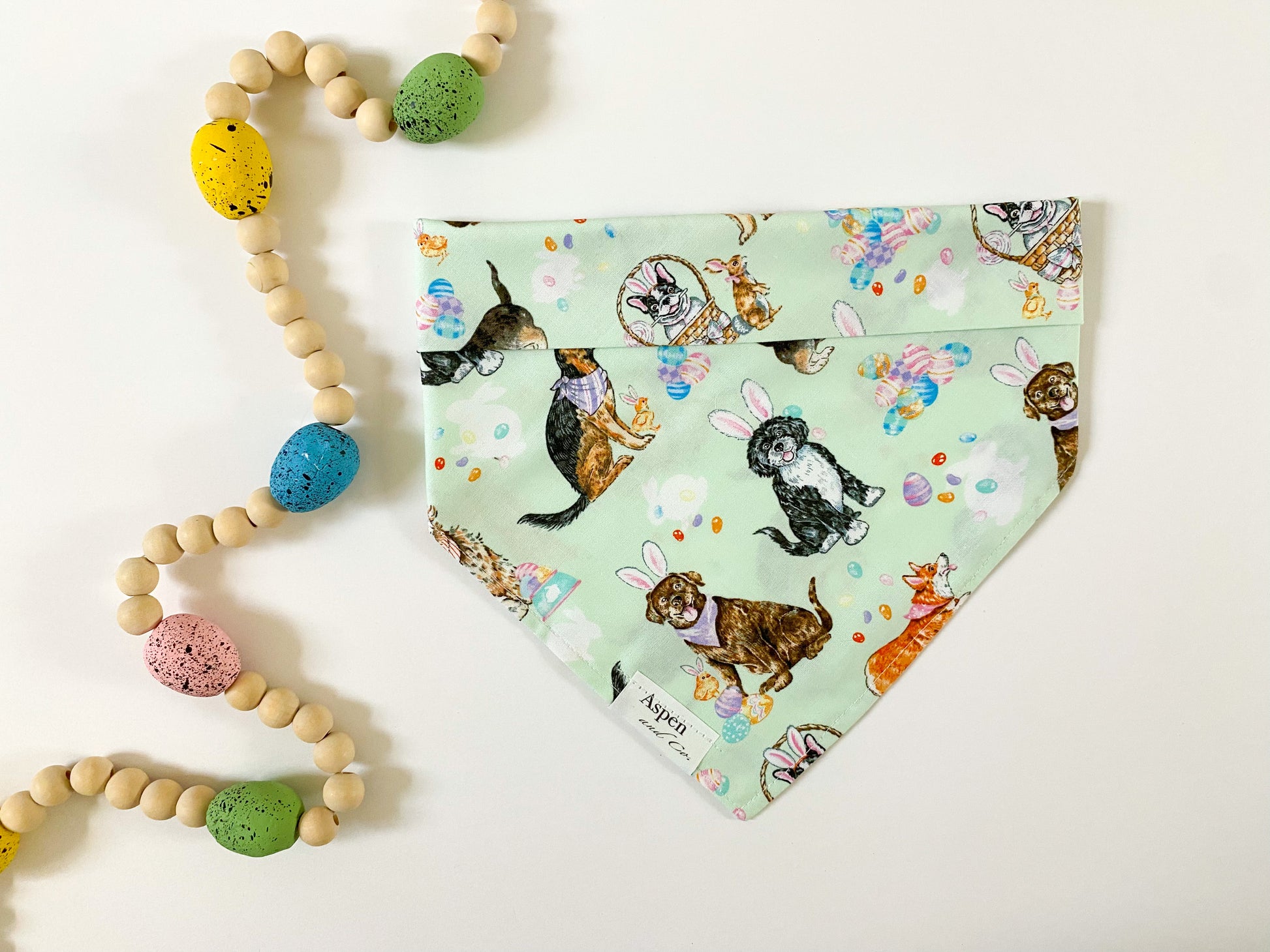 Easter Bunny With Pets Name Bandana