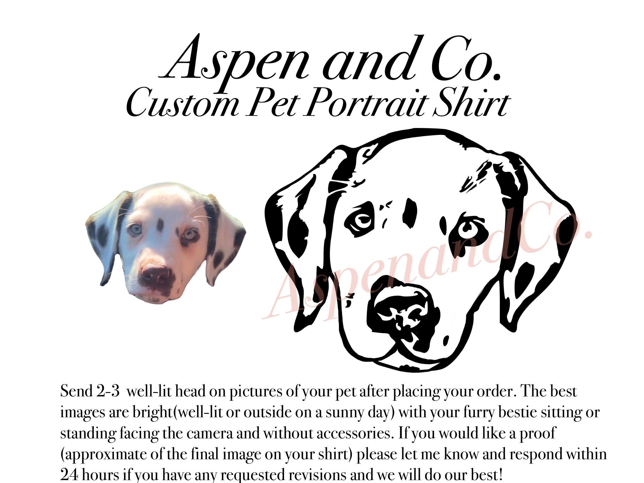 Custom Dog T Shirt Personalized Dog Portrait Aspen and Co